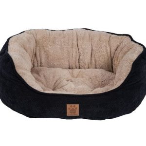 luxury fluffy calming pet bed plush donut cuddler for dogs & cats