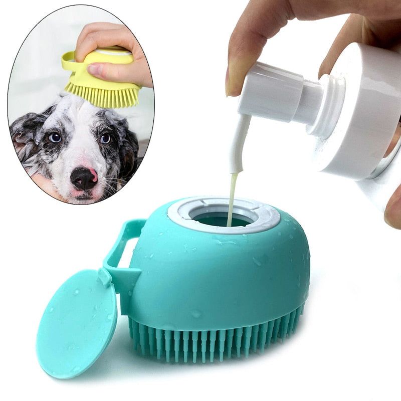 2 in 1 silicone pet bath & grooming brush with shampoo dispenser 2 in 1 silicone pet bath & grooming brush with shampoo dispenser