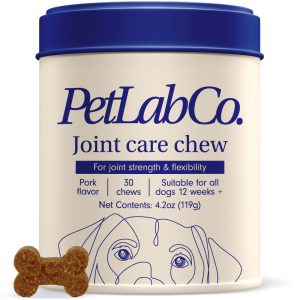 petlab co. joint care chews for dogs pork flavor (30 chews)