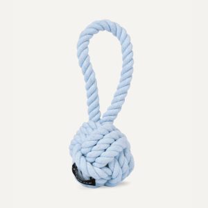 classic knot & loop tug rope dog toy sky blue